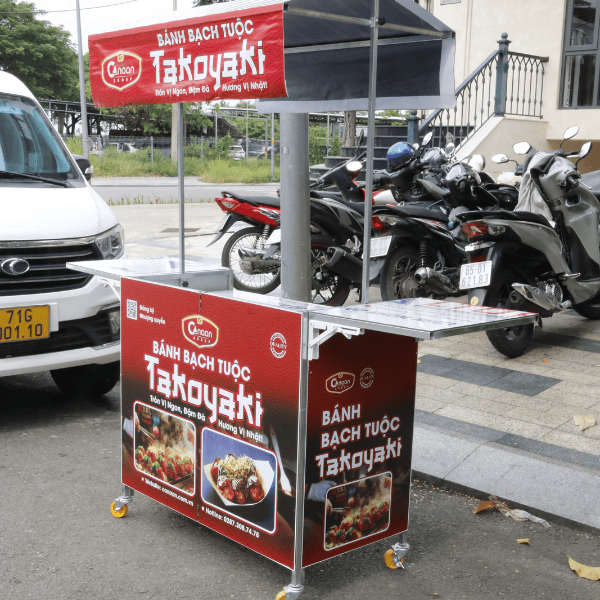 Xe Đẩy Bán Nước Đá Tuyết, Nước Ngọt: Kinh Doanh Mùa Hè - Xe đẩy gấp gọn, cơ động tiện lợi
